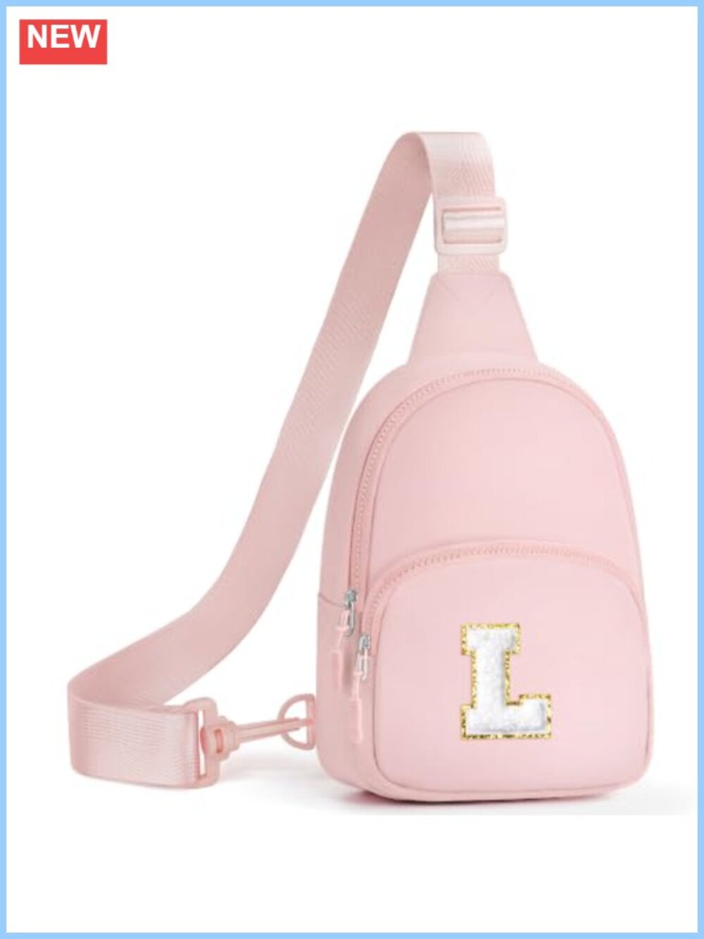 Womens Crossbody Sling Bag Zipper Polyester Travel Purse